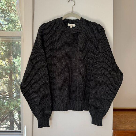 DemyLee Haruhi Cotton Sweater Crewneck in Dark Charcoal Grey Size Medium - Picture 3 of 7